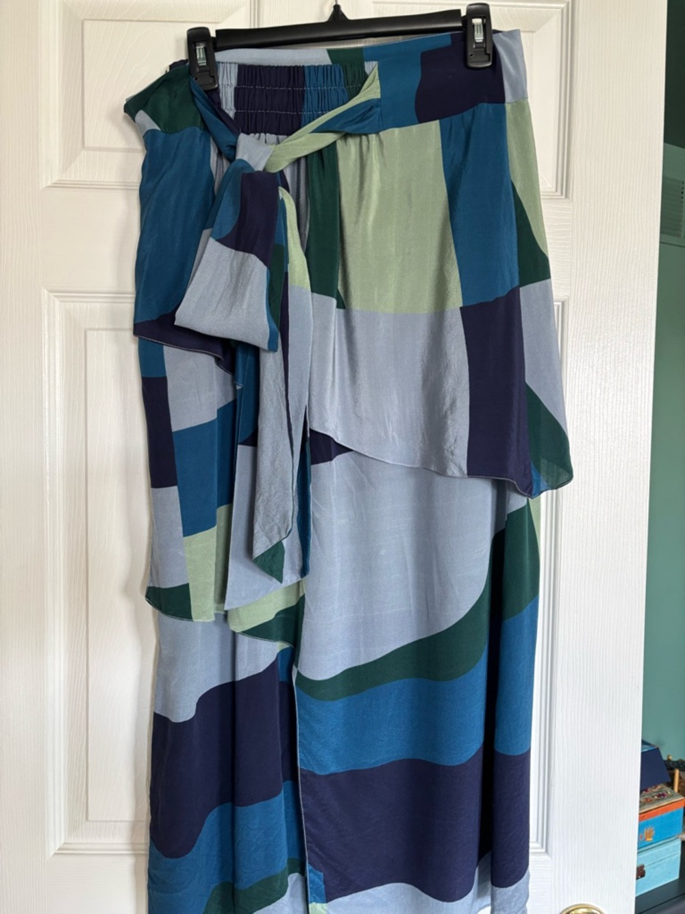 Rungolee Estelle Skirt Skirt in Blue & Green Colorblock